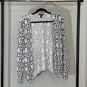 Black & White Cheetah Print Cardigan